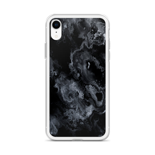 Black Marble Stone iPhone Clear Thin Case CREATIVETECH