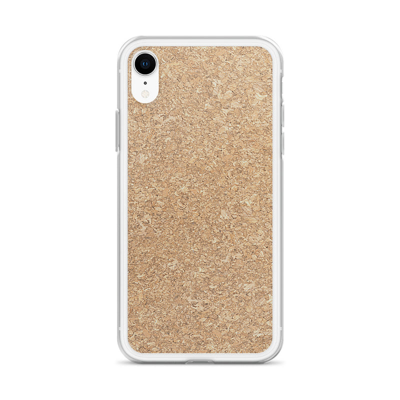 Load image into Gallery viewer, Light Brown Cork Wood iPhone Clear Thin Case CREATIVETECH
