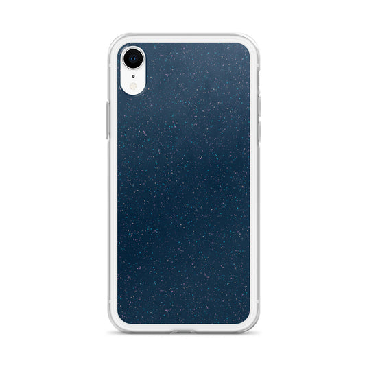 Deep Blue Speckled iPhone Clear Thin Case CREATIVETECH