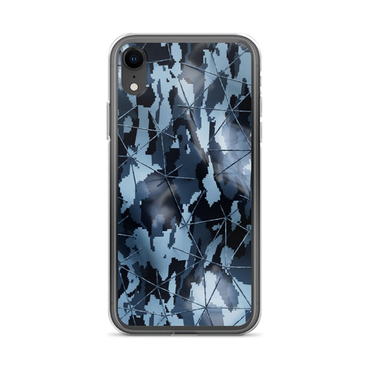Dark Grey Military Camouflage Tech Polygon iPhone Clear Thin Case CREATIVETECH
