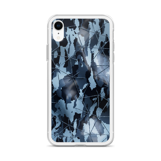 Dark Grey Military Camouflage Tech Polygon iPhone Clear Thin Case CREATIVETECH