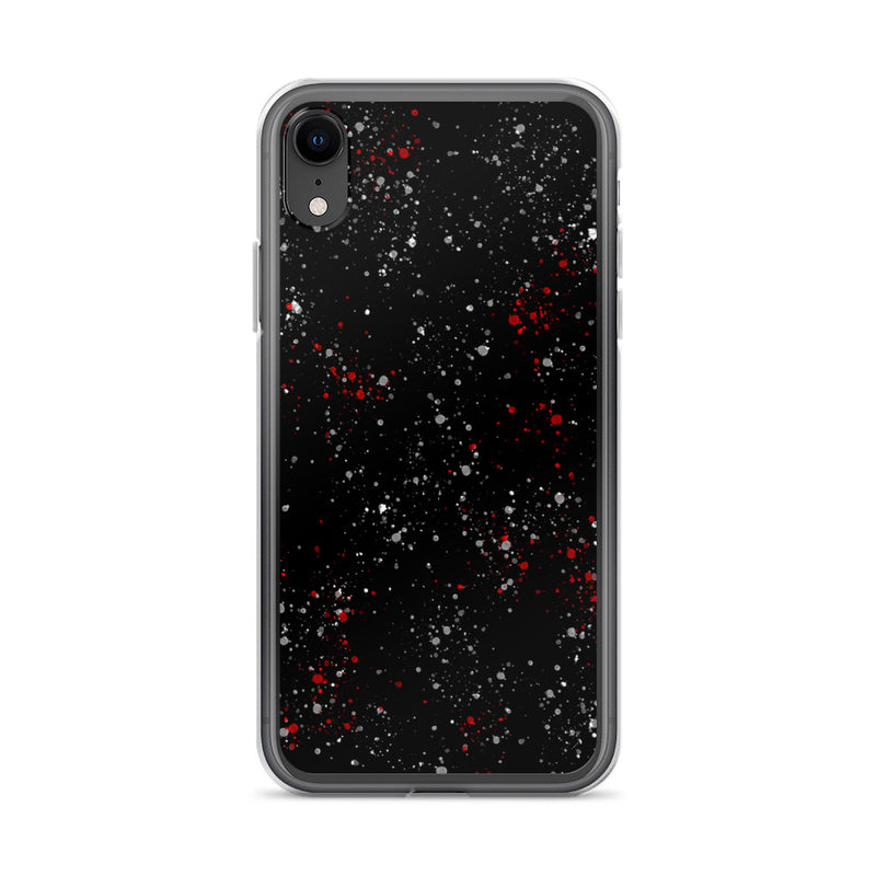 Load image into Gallery viewer, Painted Black White Red iPhone Clear Thin Case CREATIVETECH