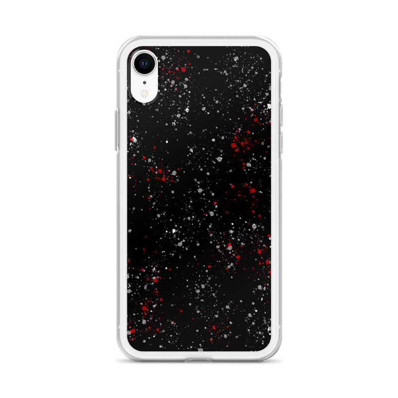 Load image into Gallery viewer, Painted Black White Red iPhone Clear Thin Case CREATIVETECH