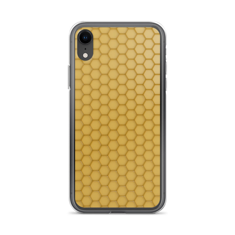 Load image into Gallery viewer, Honeycomb Wax Yellow  iPhone Clear Thin Case CREATIVETECH
