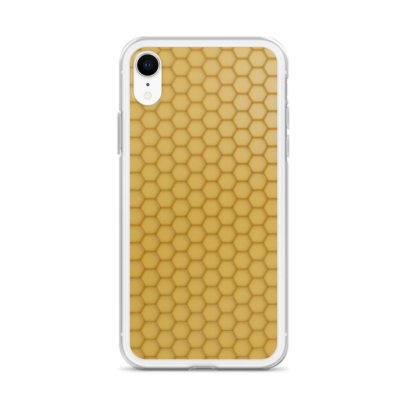 Load image into Gallery viewer, Honeycomb Wax Yellow  iPhone Clear Thin Case CREATIVETECH
