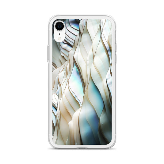 Cream Blue White Pearl iPhone Clear Thin Case CREATIVETECH