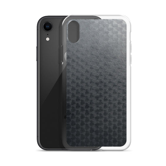 Dark Grey Carved Metal iPhone Clear Thin Case CREATIVETECH