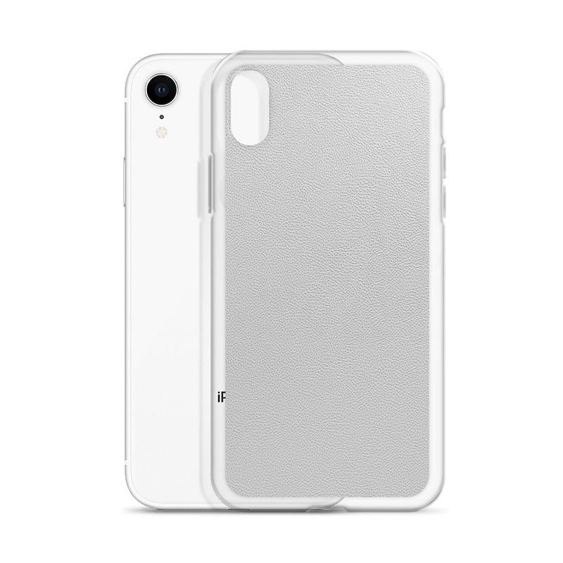 Load image into Gallery viewer, White Leather iPhone Clear Thin Case CREATIVETECH
