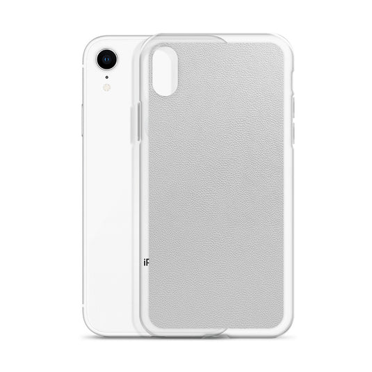 White Leather iPhone Clear Thin Case CREATIVETECH