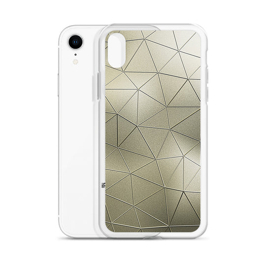 Golden Metal Polygon iPhone Clear Thin Case CREATIVETECH