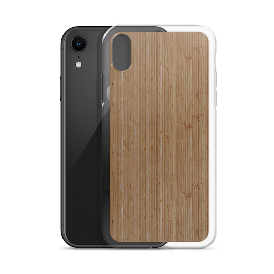 Bamboo Brown Wood iPhone Clear Thin Case CREATIVETECH