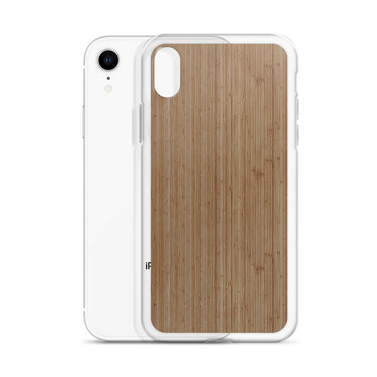 Bamboo Brown Wood iPhone Clear Thin Case CREATIVETECH