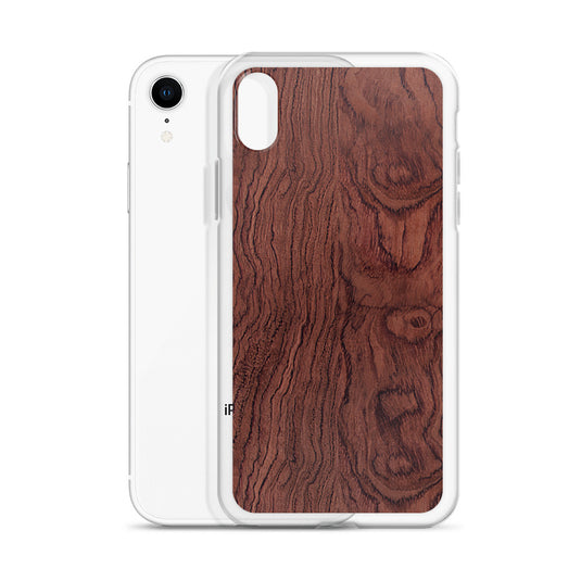 Bubinga Brown Wood iPhone Clear Thin Case CREATIVETECH