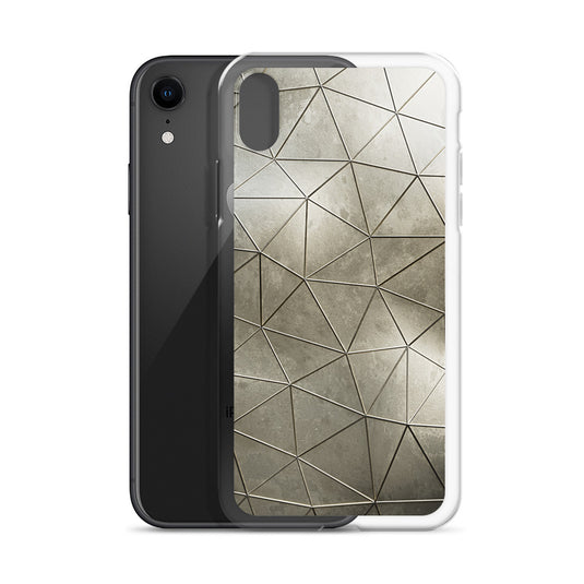 Aged Gold Polygon iPhone Clear Thin Case CREATIVETECH