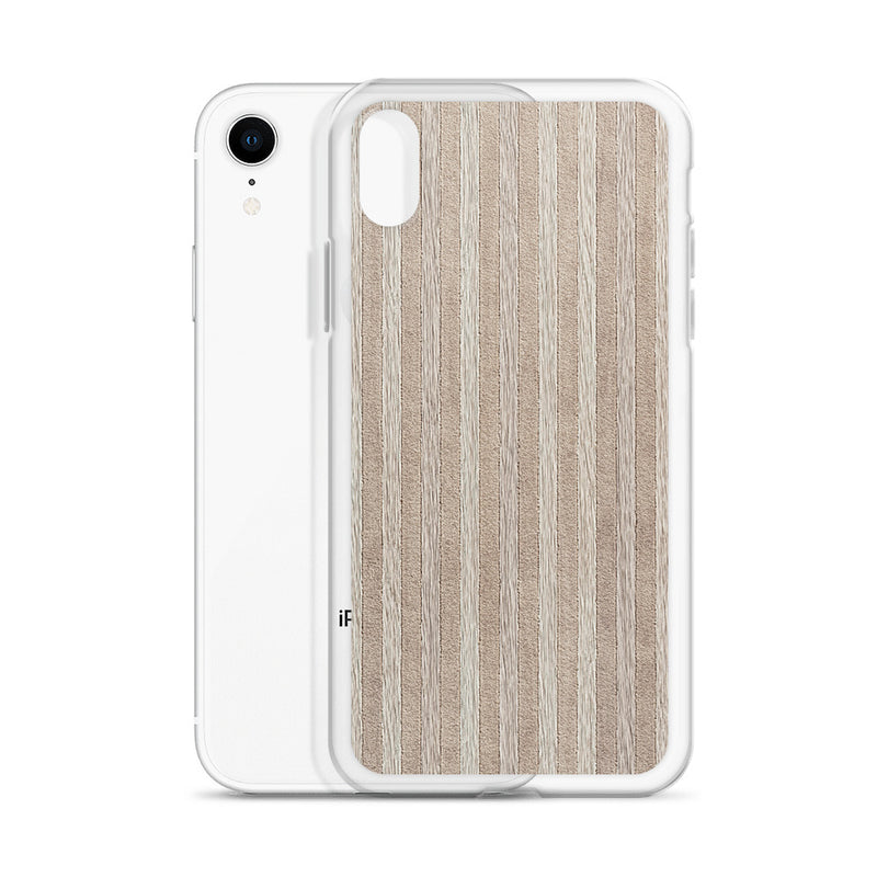 Load image into Gallery viewer, Light Brown Striped Wood iPhone Clear Thin Case CREATIVETECH
