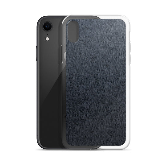 Black Leather iPhone Clear Thin Case CREATIVETECH