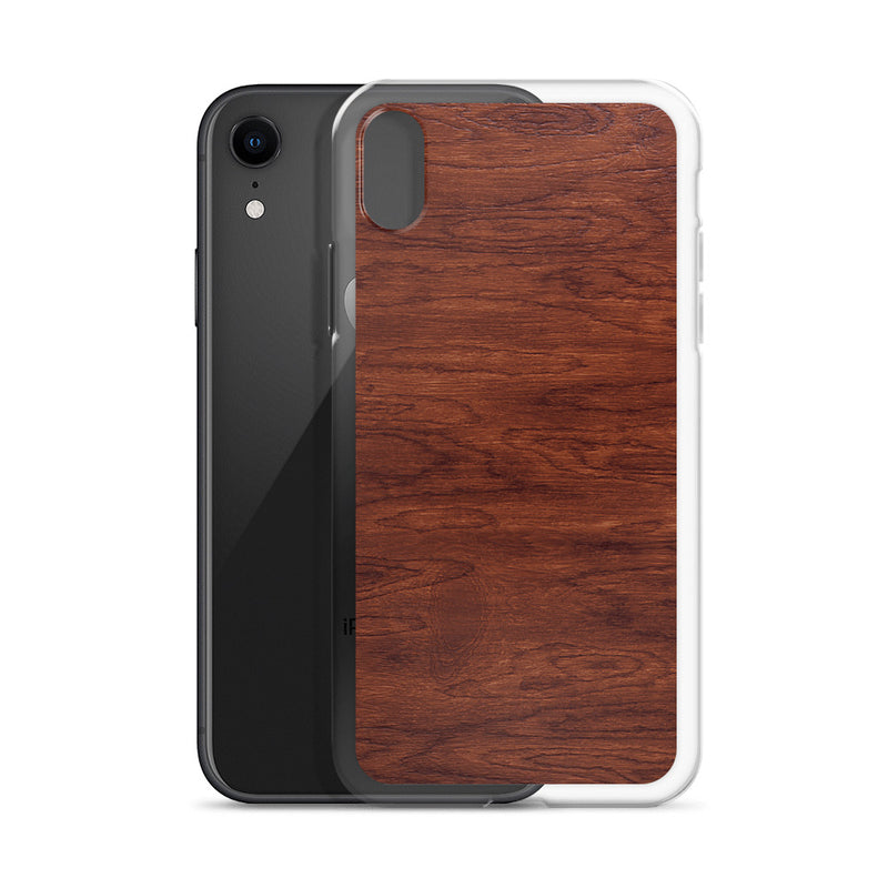 Load image into Gallery viewer, Brown Wood iPhone Clear Thin Case CREATIVETECH
