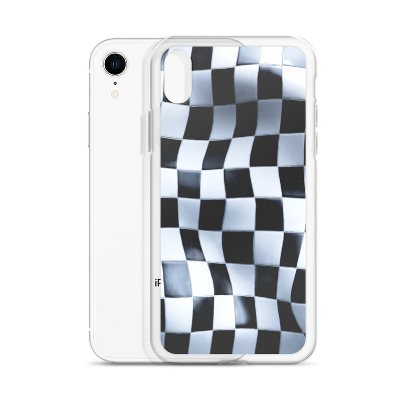 Load image into Gallery viewer, Chess Board Black White iPhone Clear Thin Case CREATIVETECH
