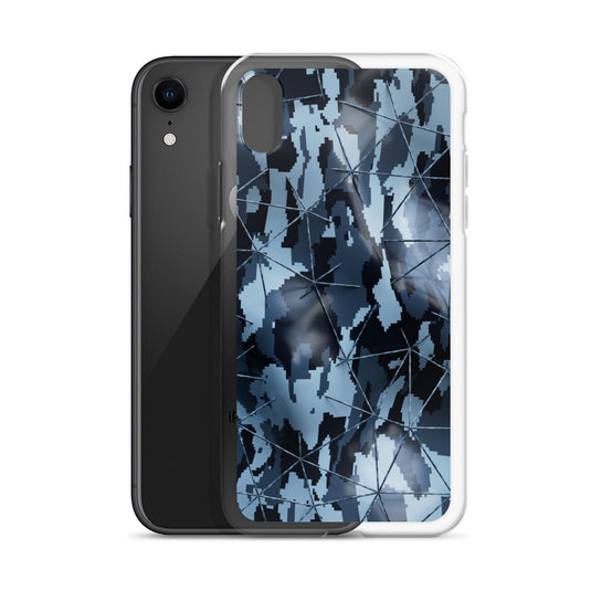 Dark Grey Military Camouflage Tech Polygon iPhone Clear Thin Case CREATIVETECH