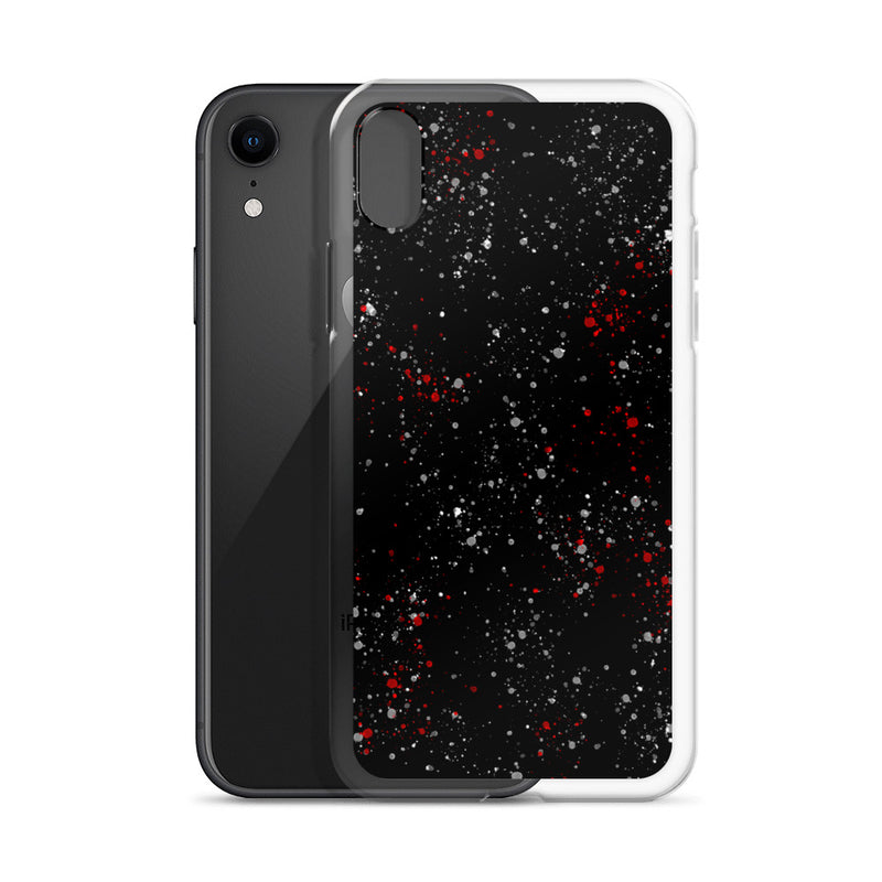 Load image into Gallery viewer, Painted Black White Red iPhone Clear Thin Case CREATIVETECH