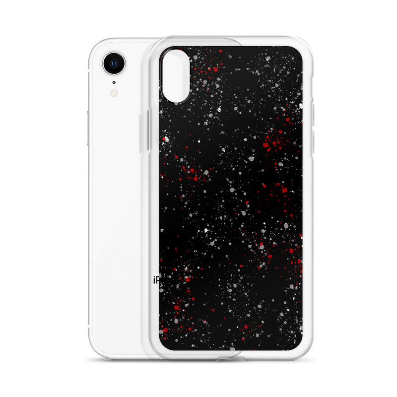 Load image into Gallery viewer, Painted Black White Red iPhone Clear Thin Case CREATIVETECH