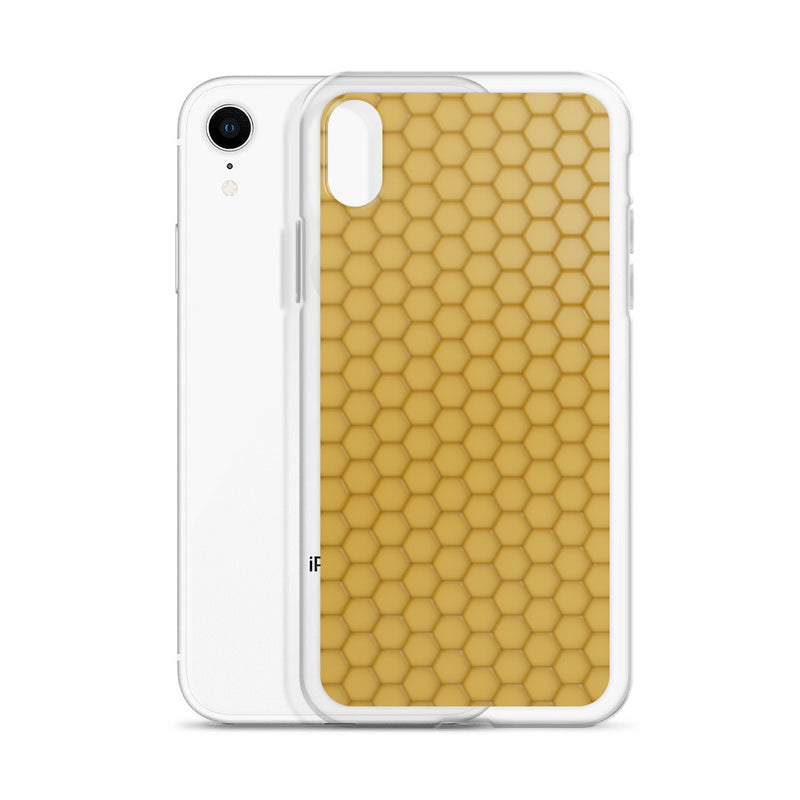 Load image into Gallery viewer, Honeycomb Wax Yellow  iPhone Clear Thin Case CREATIVETECH
