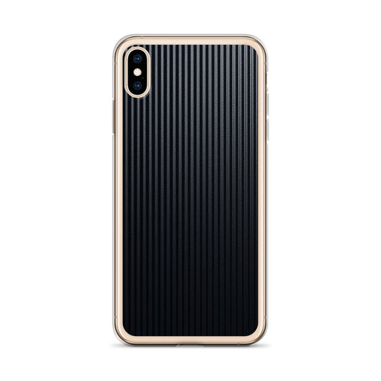 Dark Grey Striped Carbon Fiber iPhone Clear Thin Case CREATIVETECH