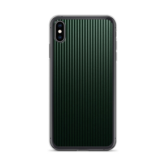 Dark Green Striped Carbon Fiber iPhone Clear Thin Case CREATIVETECH