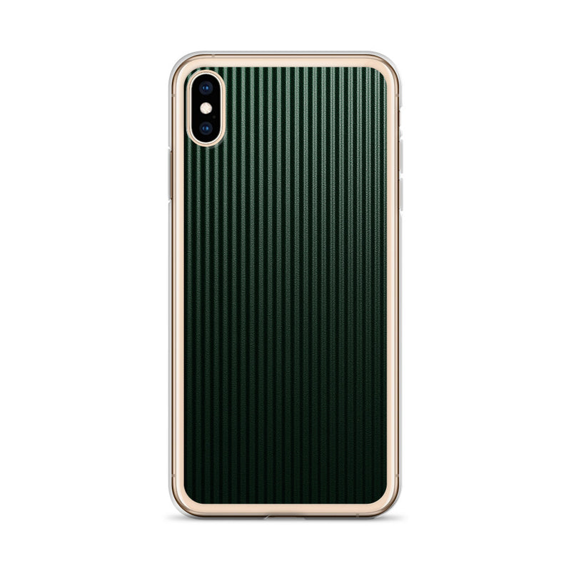 Load image into Gallery viewer, Dark Green Striped Carbon Fiber iPhone Clear Thin Case CREATIVETECH