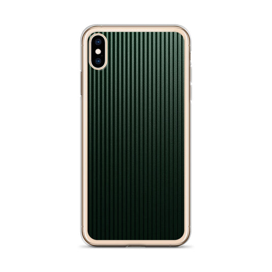 Dark Green Striped Carbon Fiber iPhone Clear Thin Case CREATIVETECH