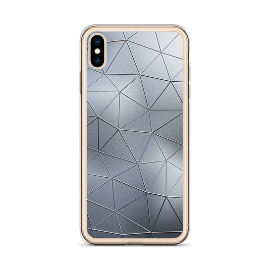 Silver Metal Polygon iPhone Clear Thin Case CREATIVETECH