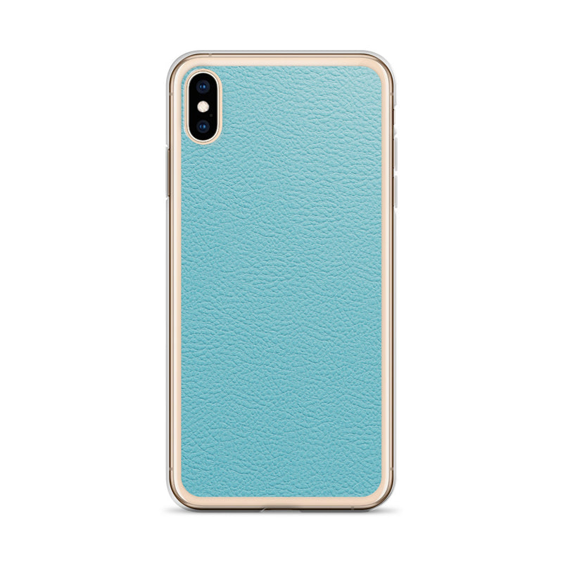 Load image into Gallery viewer, Mint Green Leather iPhone Clear Thin Case CREATIVETECH