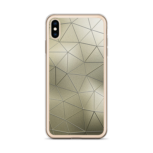 Golden Metal Polygon iPhone Clear Thin Case CREATIVETECH