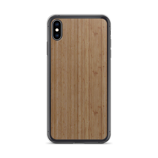 Bamboo Brown Wood iPhone Clear Thin Case CREATIVETECH