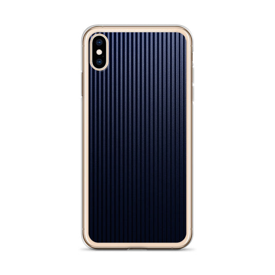 Dark Blue Ribbed Carbon Fiber iPhone Clear Thin Case CREATIVETECH