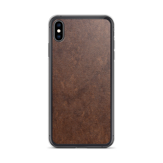 Light Brown Leather iPhone Clear Thin Case CREATIVETECH