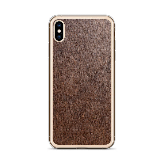 Light Brown Leather iPhone Clear Thin Case CREATIVETECH