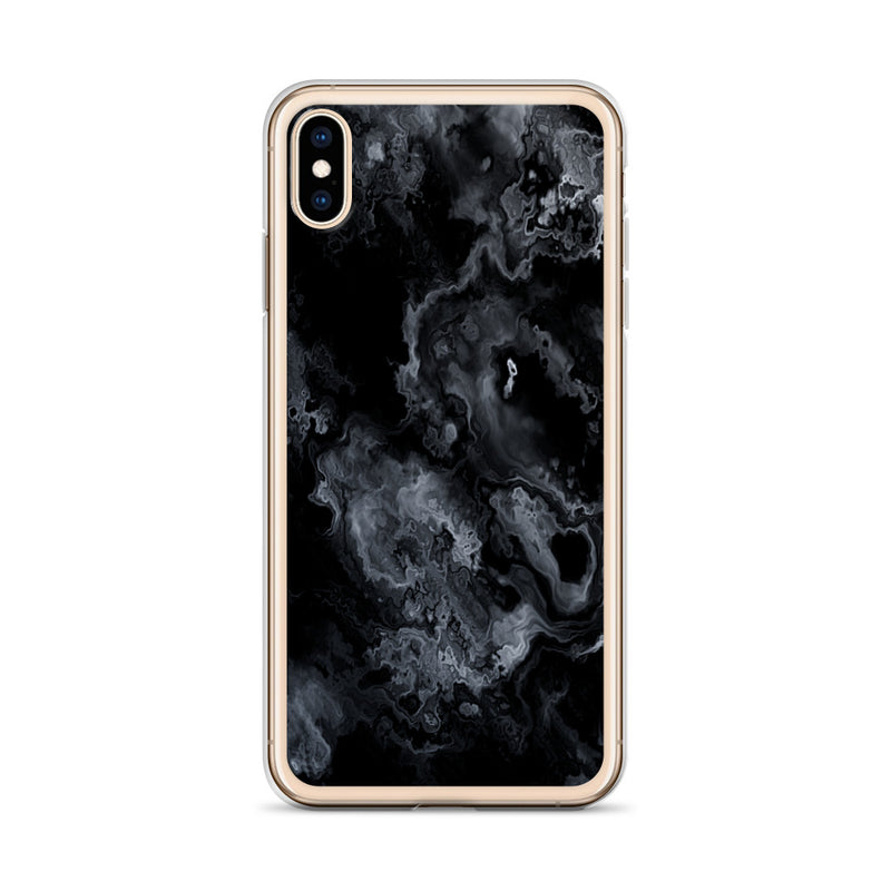 Load image into Gallery viewer, Black Marble Stone iPhone Clear Thin Case CREATIVETECH
