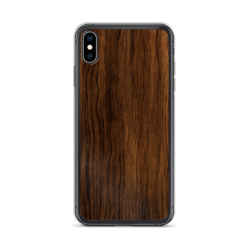 Load image into Gallery viewer, Dark Brown Wood iPhone Clear Thin Case CREATIVETECH
