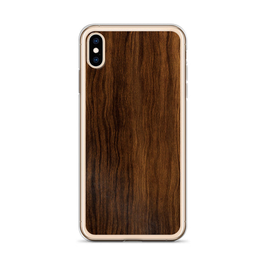 Dark Brown Wood iPhone Clear Thin Case CREATIVETECH