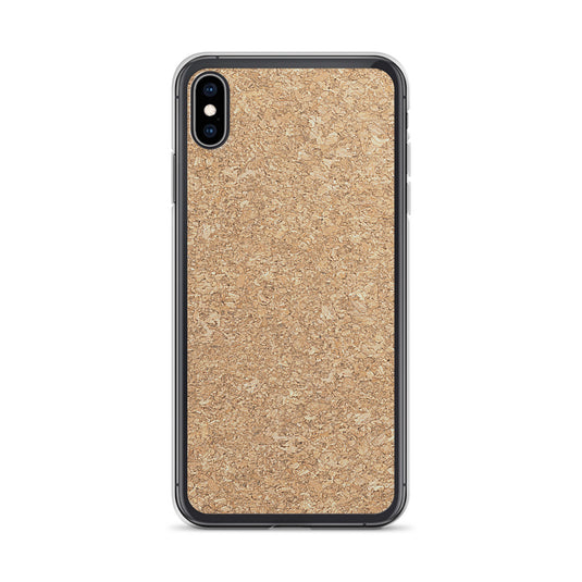 Light Brown Cork Wood iPhone Clear Thin Case CREATIVETECH