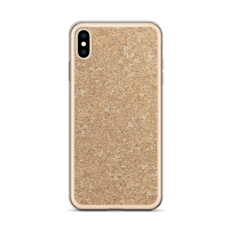 Load image into Gallery viewer, Light Brown Cork Wood iPhone Clear Thin Case CREATIVETECH
