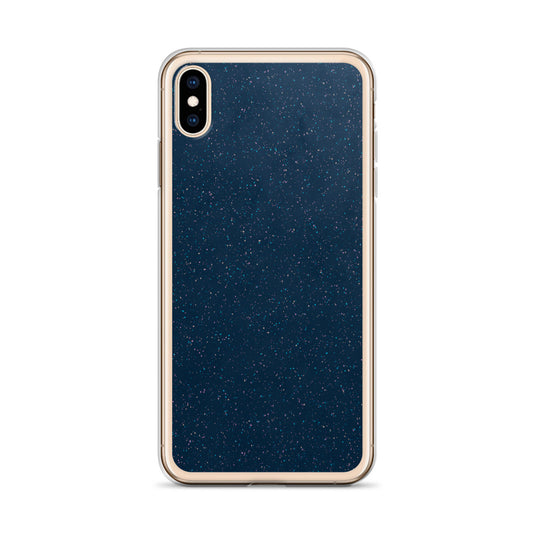 Deep Blue Speckled iPhone Clear Thin Case CREATIVETECH