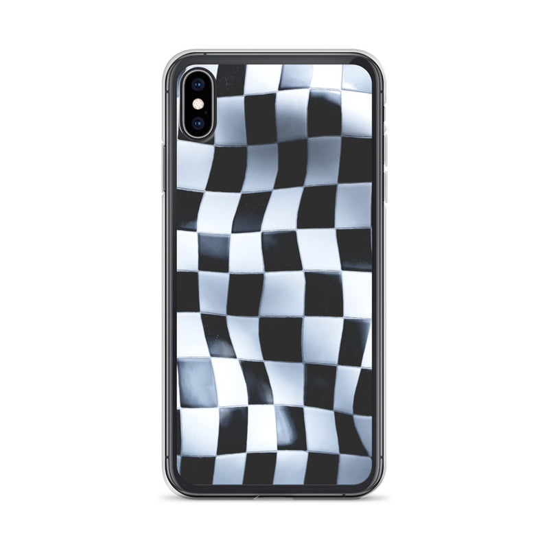 Load image into Gallery viewer, Chess Board Black White iPhone Clear Thin Case CREATIVETECH
