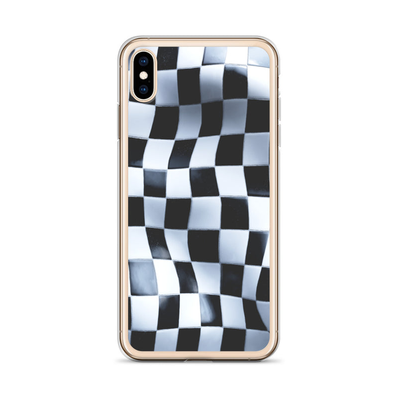 Load image into Gallery viewer, Chess Board Black White iPhone Clear Thin Case CREATIVETECH
