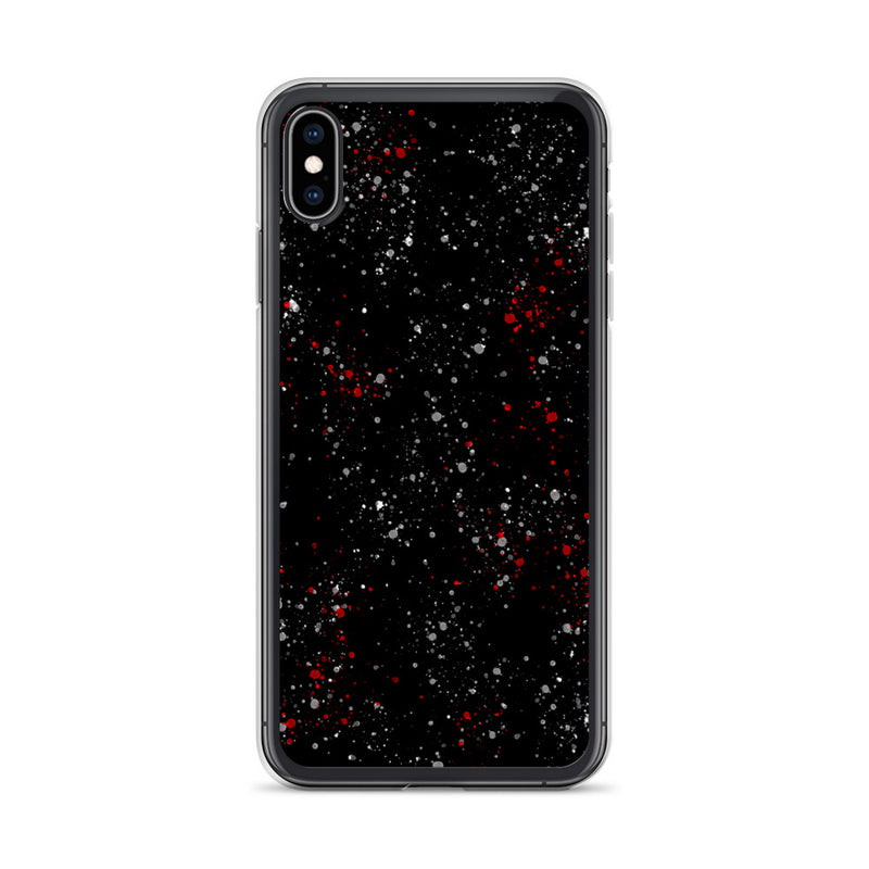 Load image into Gallery viewer, Painted Black White Red iPhone Clear Thin Case CREATIVETECH