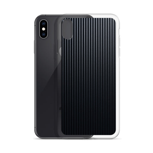 Dark Grey Striped Carbon Fiber iPhone Clear Thin Case CREATIVETECH