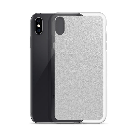 White Leather iPhone Clear Thin Case CREATIVETECH