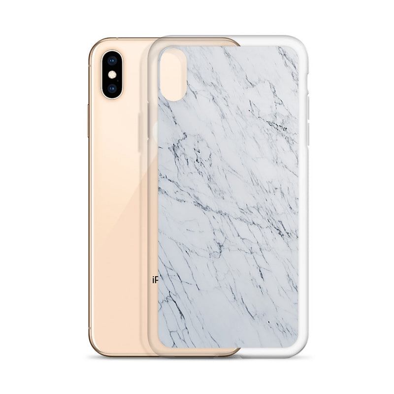 Load image into Gallery viewer, White Marble Stone iPhone Clear Thin Case CREATIVETECH
