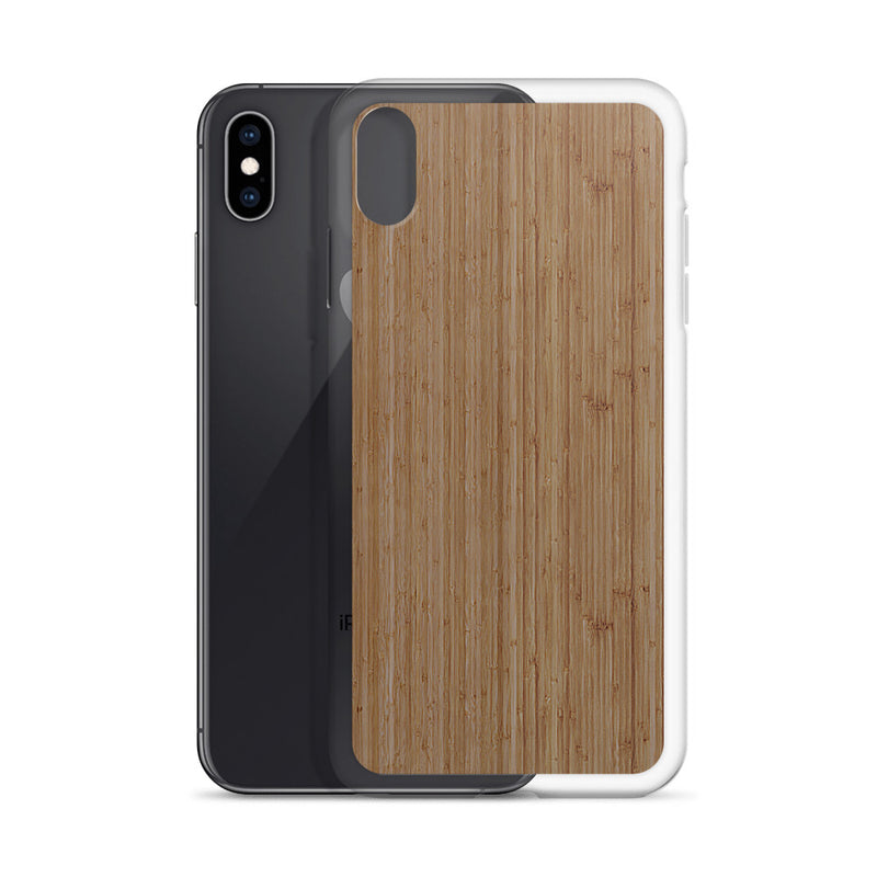 Load image into Gallery viewer, Bamboo Brown Wood iPhone Clear Thin Case CREATIVETECH